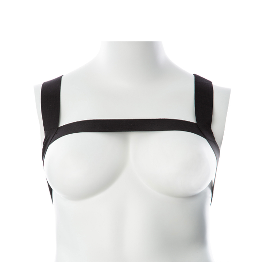 Billie Elastic Body Harness - Plus Size Black