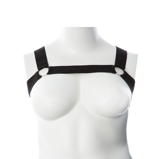 Billie Elastic Body Harness - Plus Size Black