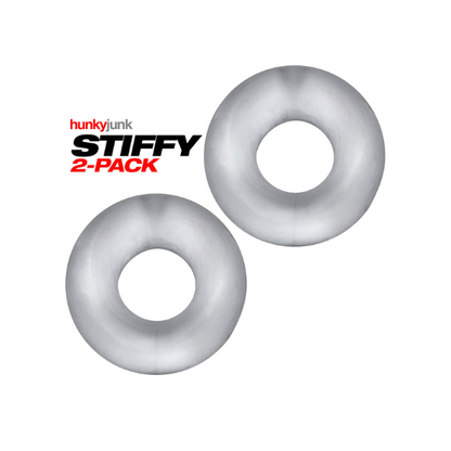 Stiffy Cock Ring Set - Clear TPR + Silicone Bulge