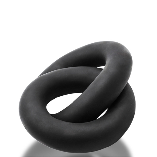 OXBALLS Shackle Double Cockring Set – Black Silicone