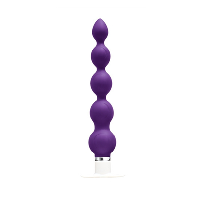 Quaker Vibrating Anal Beads – 12 Modes Indigo Silicone
