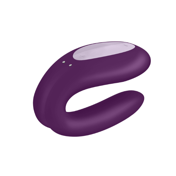 Satisfyer Double Joy App-Controlled Couple's Vibrator - U-Shape, Dual Motors, Waterproof Purple
