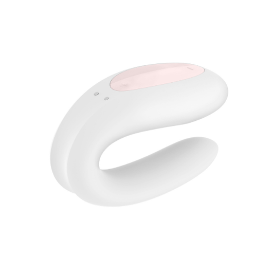 Satisfyer Double Joy App-Controlled Couples Vibrator - U-Shape Dual Stimulation, Waterproof White