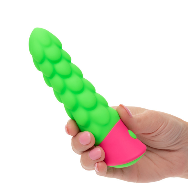 Rechargeable Mini Ripple Vibrator Premium Silicone – Green
