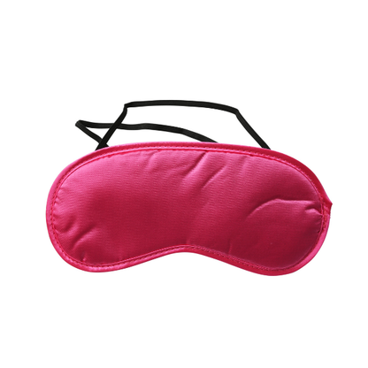 Satin Rose Blindfold with Elastic Strap - Pink