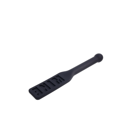 Silicone Paddle "MINE" Embossed - Black BDSM Spanker