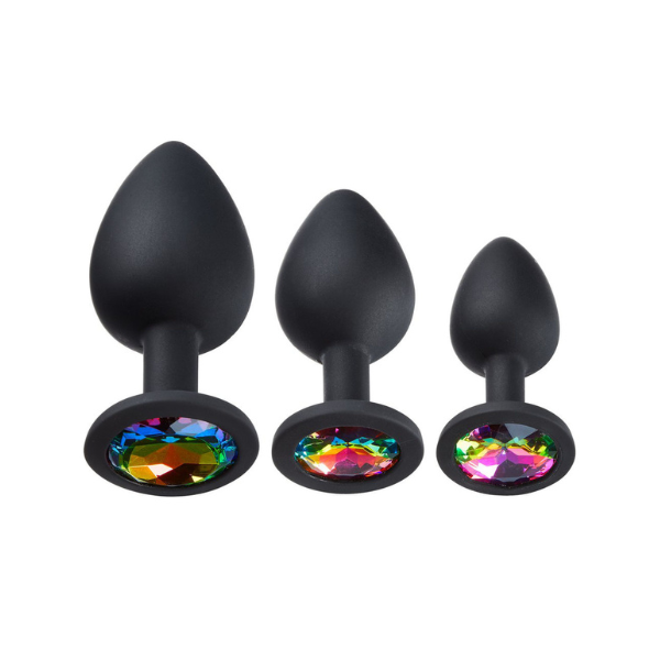 Cloud Novelties Gems Silicone Anal Plug Set - Small, Medium & Large