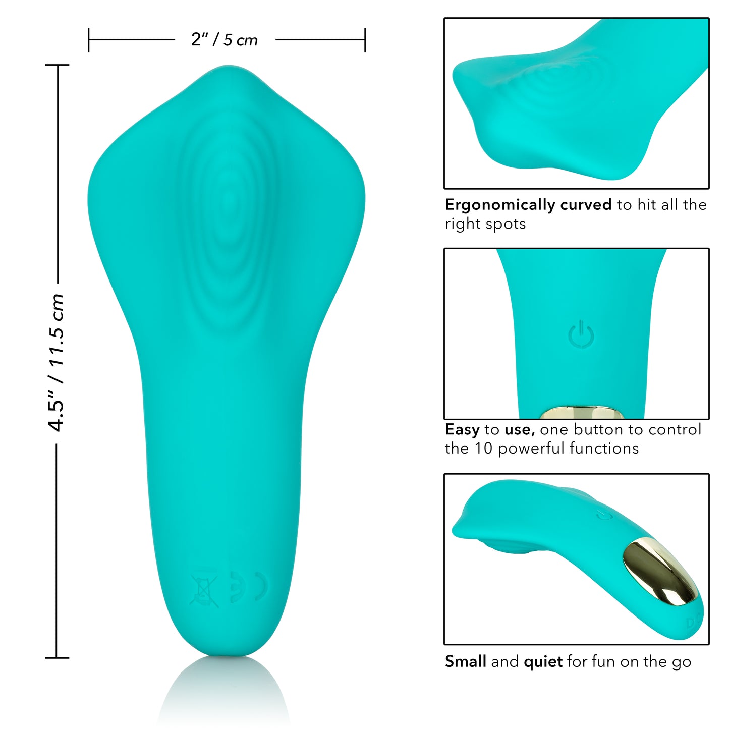 Slay Pleaser Compact Clitoral Vibrator - Rechargeable Tea