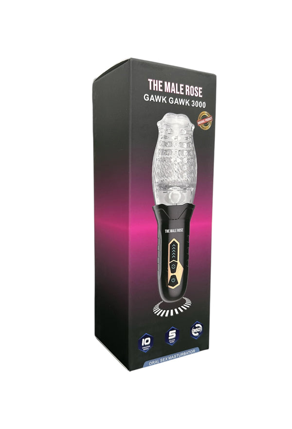 The Male Rose Rechargeable Rotating Vibrating Male Masturbator