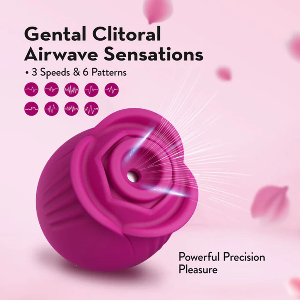 Blush The Original Rose Clitoral Stimulator – Air Pulse Suction Vibrator