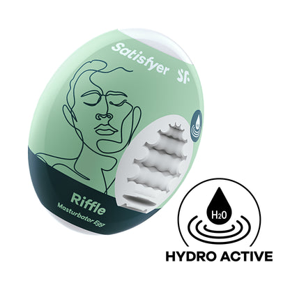 Satisfyer Masturbator Egg Riffle - Light Green