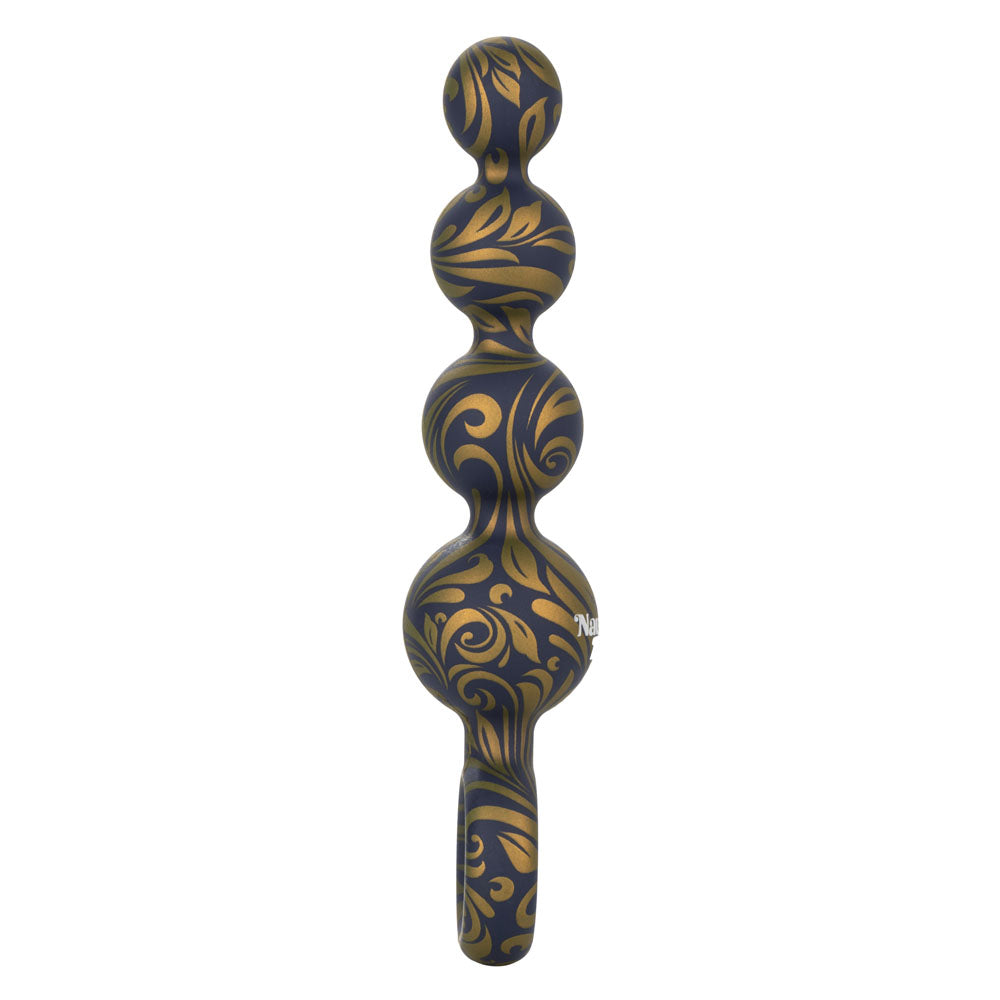 Naughty Bits Butt Balls Silicone Anal Beads – Gold Marbled