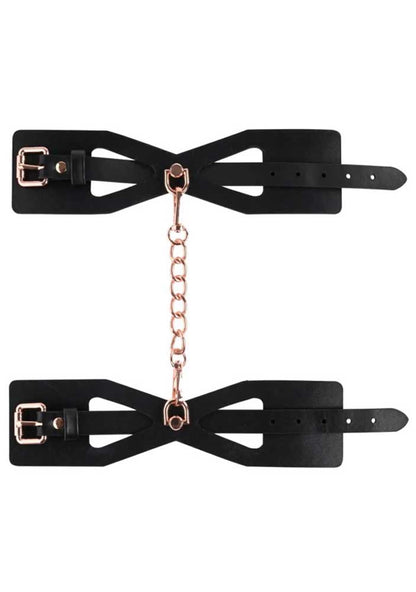 Brat Rose Gold Chain Handcuffs - Rose Gold/Black