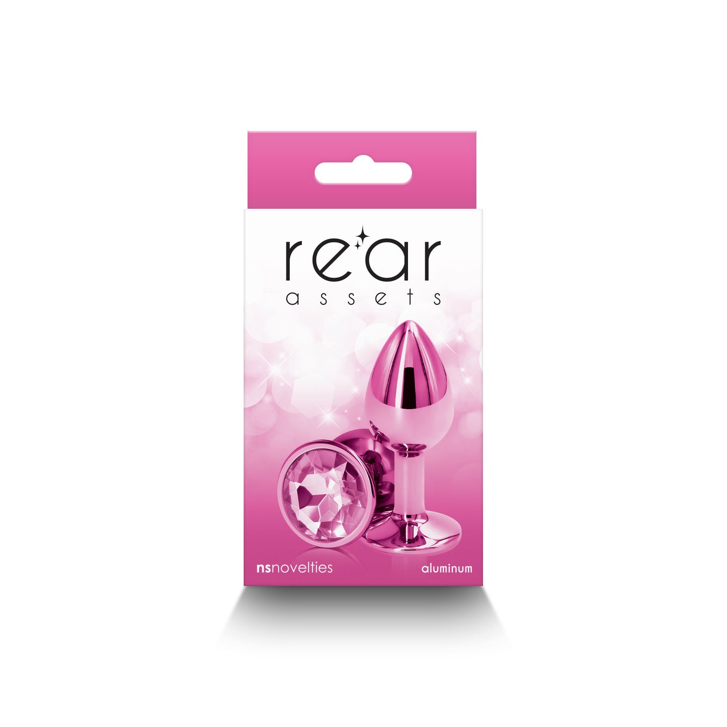 Small Pink Jeweled Butt Plug - Chrome Anal Plug for Beginners