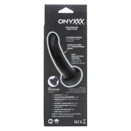 Rechargeable Suction Prostate Massager with 10 Vibration Modes - Black