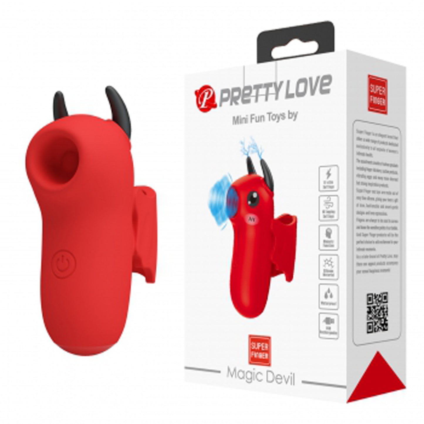 Magic Devil Red Finger Vibrator - Tapping E-Stim Clitoral Stimulator