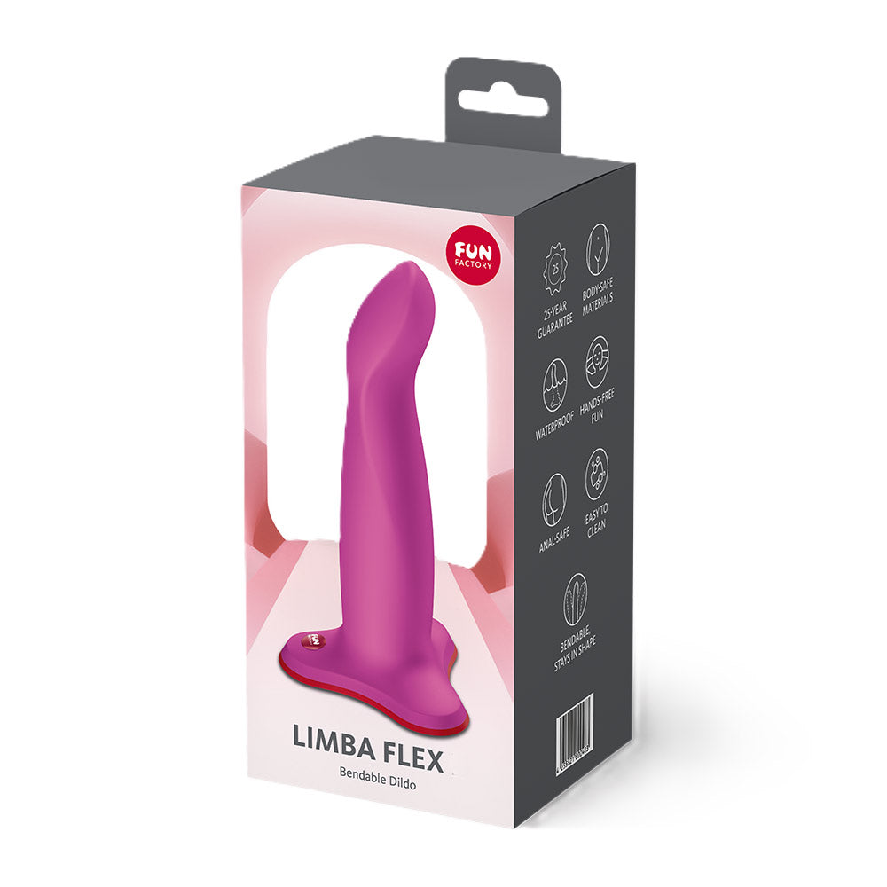 imba Flex M Bendable Suction Cup Dildo – Magenta