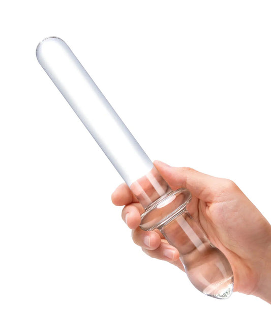 9.25" Double-Ended Glass Dildo Clear Smooth Dual-Ended Probe