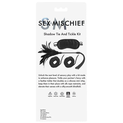 Beginner BDSM Sensory Kit 3-Piece Set - Black