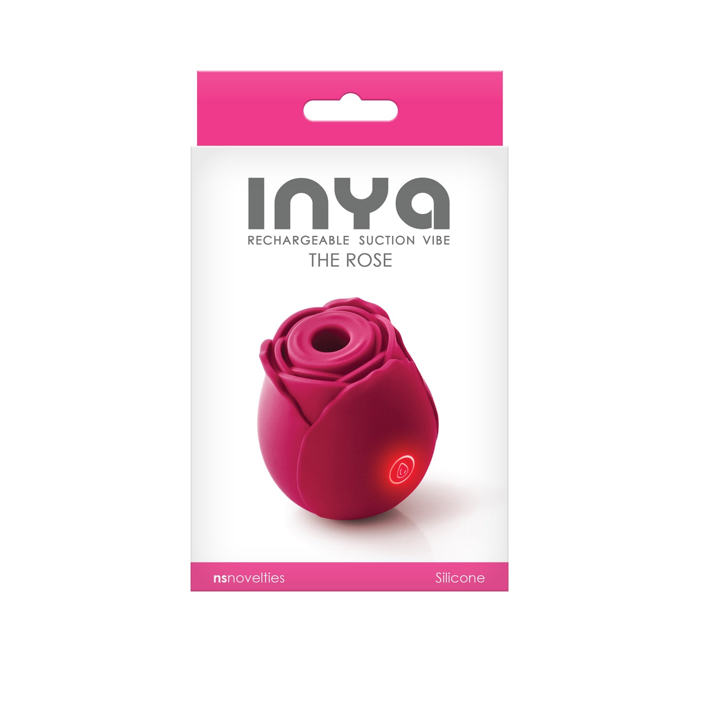 Inya Rose Clitoral Air Pulse Stimulator - Red Suction Rose Vibrator
