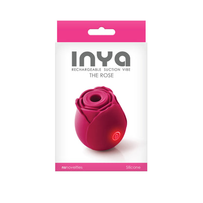 Inya Rose Clitoral Air Pulse Stimulator - Red Suction Rose Vibrator