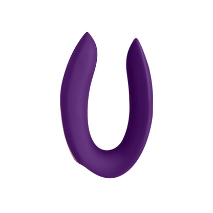 Double Plus Remote Vibrator - Purple Couples Wearable U-Shaped Toy