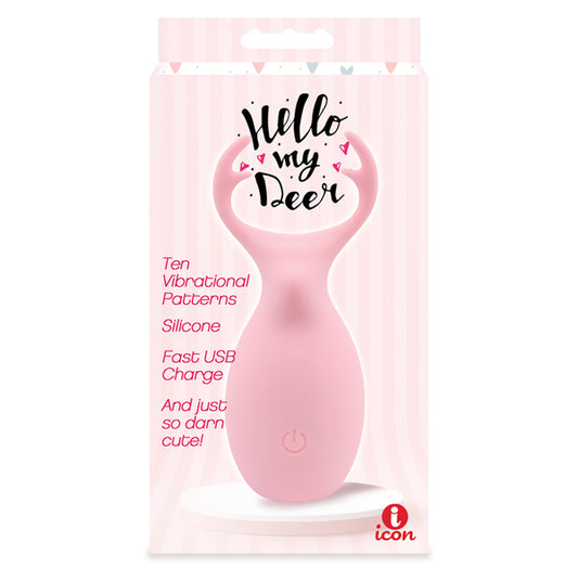 Buzzy Buddies Hello Deer Clitoral Vibrator – Cute Pink Silicone Toy