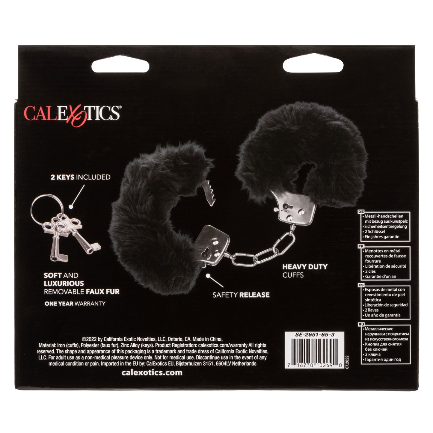 Ultra Fluffy Furry Wrist Cuffs - Adjustable Black BDSM Restraints with Quick-Release