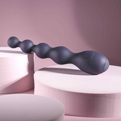 Rumpy Bumpy Rechargeable Vibrating Anal Beads – 10 Modes Purple