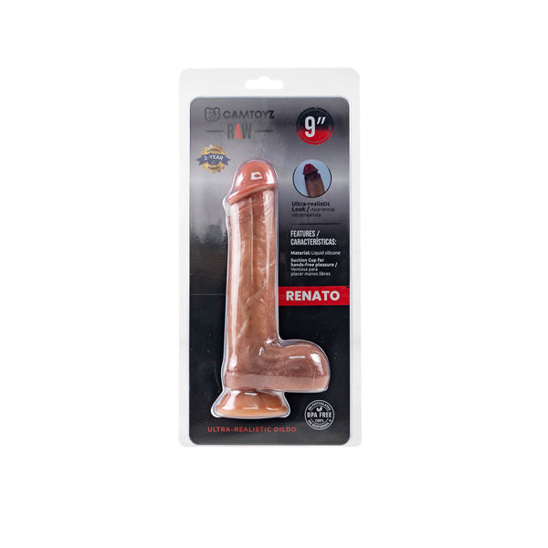 7 Inch Realistic Suction Cup Dildo Renato Brown