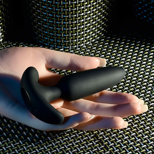 Remote Control Rechargeable Vibrating Anal Plug - Black