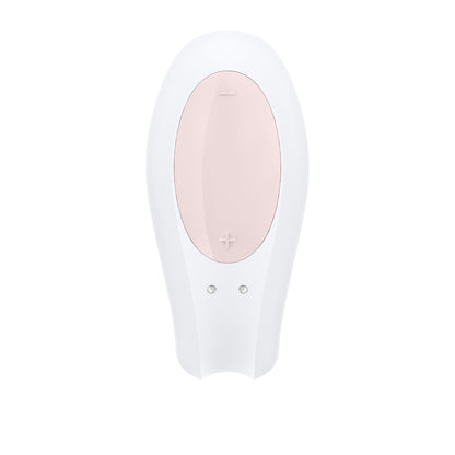 Satisfyer Double Joy App-Controlled Couples Vibrator - U-Shape Dual Stimulation, Waterproof White