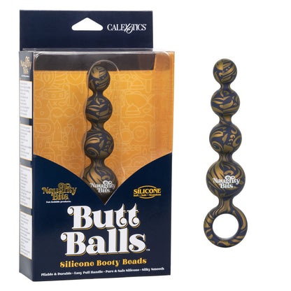 Naughty Bits Butt Balls Silicone Anal Beads – Gold Marbled