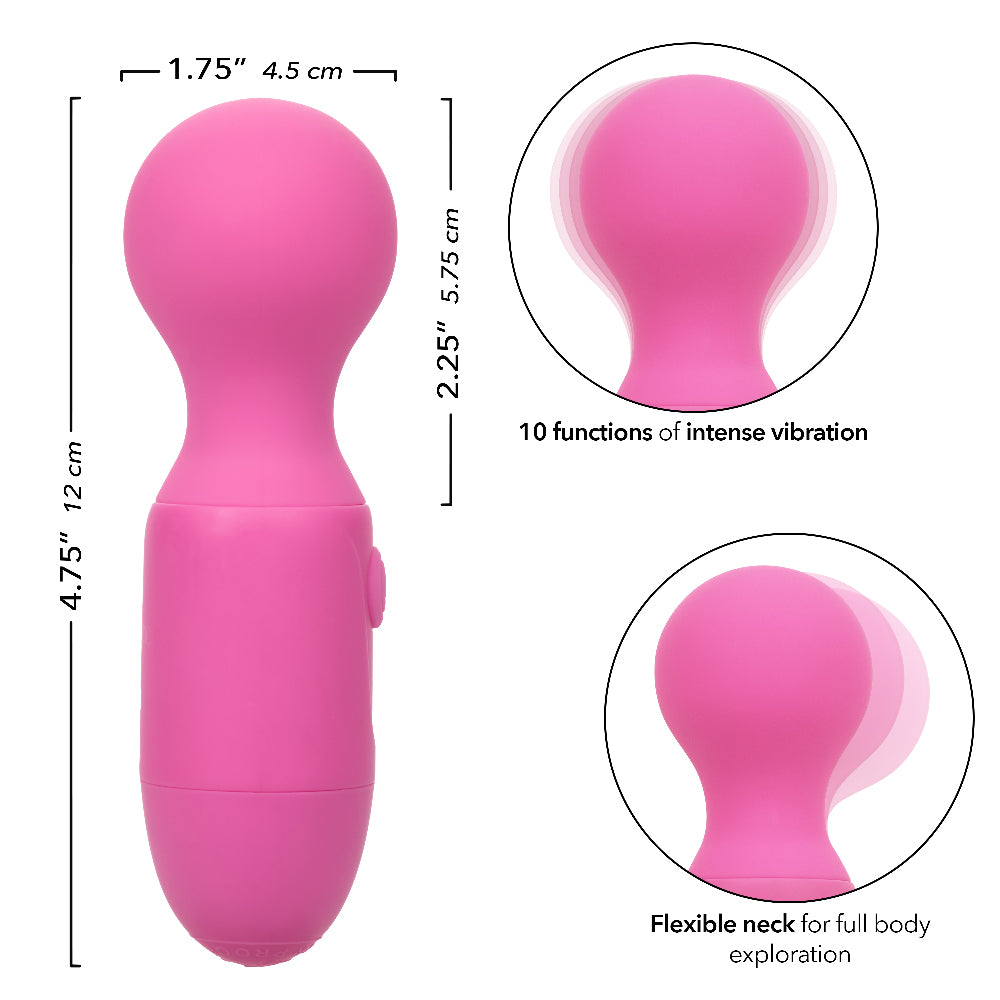 Rechargeable Wand Massager First Time 10 Functions IPX7 Waterproof - Pink