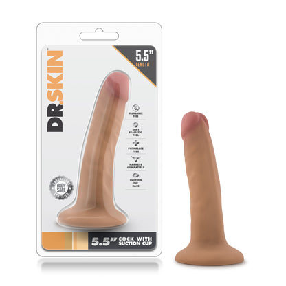 Dr. Skin Realistic 5.5" Mocha Suction Cup Dildo