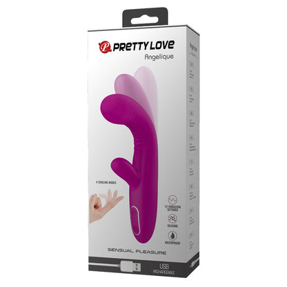 Rechargeable Rabbit Vibrator 12 Vibrations 4 Thrusting Modes – Purple