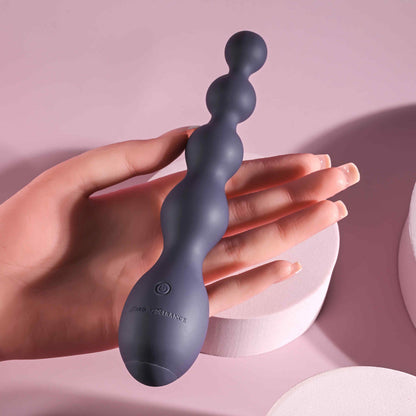 Rumpy Bumpy Rechargeable Vibrating Anal Beads – 10 Modes Purple