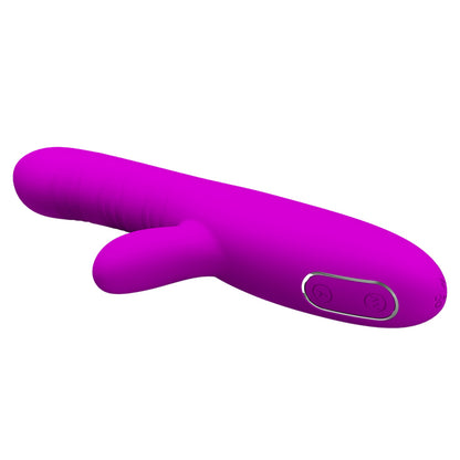 Rechargeable Rabbit Vibrator 12 Vibrations 4 Thrusting Modes – Purple