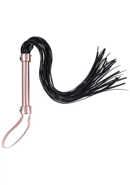 Flogger Brat 30 Falls Suede Flogger - Rose Gold & Black