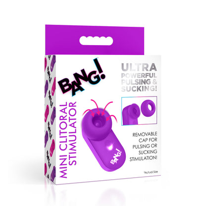 Mini Rechargeable Clitoral Stimulator Suction & Pulse - Purple