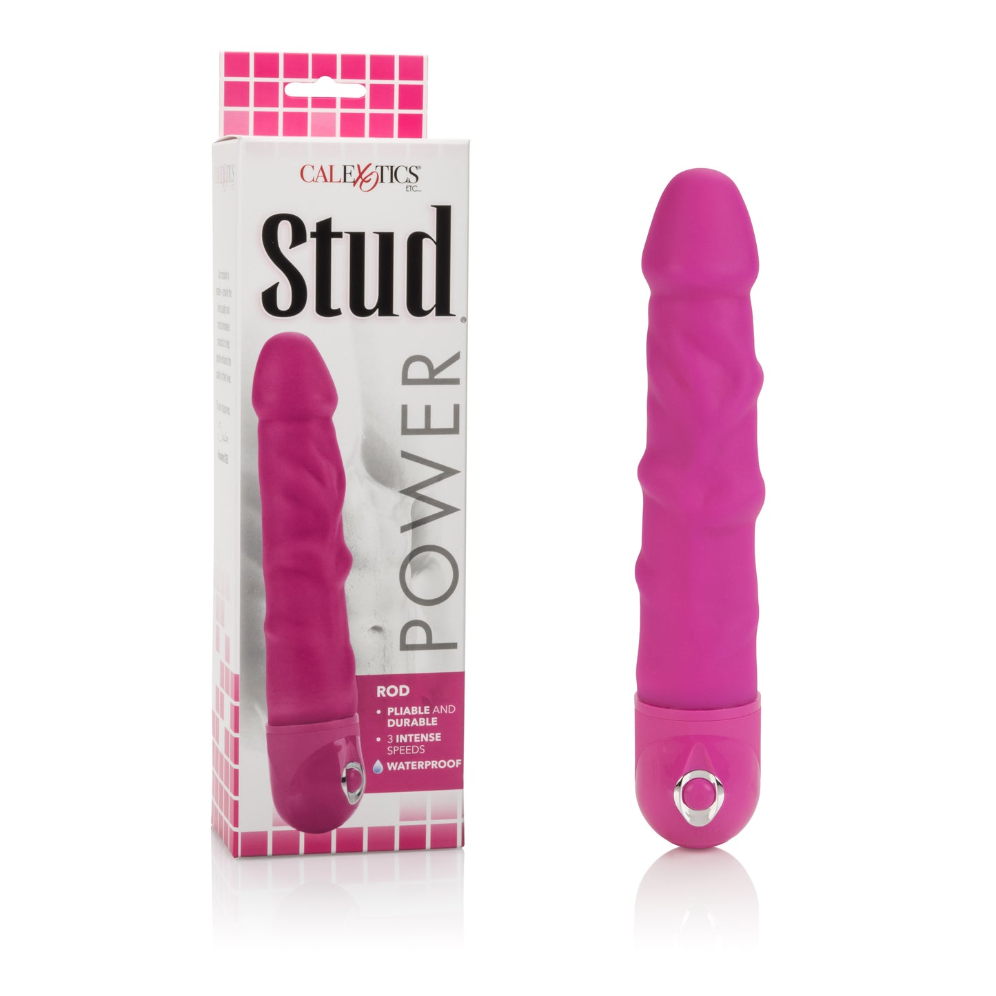 CalExotics Power Stud Traditional Flexible Vibrator - Pink