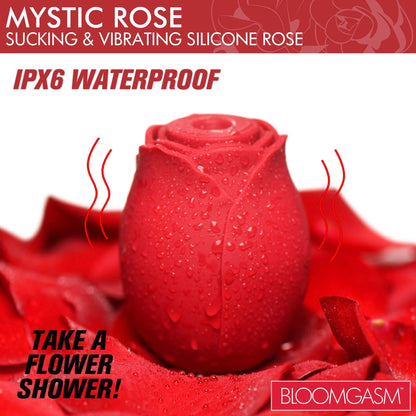 Mystic Rose Clitoral Suction & Vibration Stimulator - Red 10-Mode Rose Toy