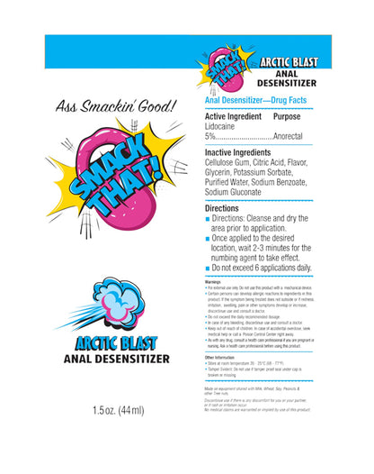 Smack That - Arctic Blast Cooling Anal Desensitizer Cream 1.5oz