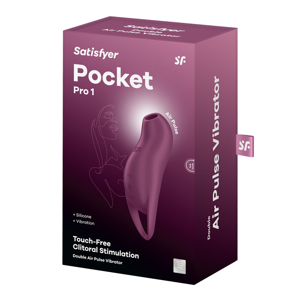 Satisfyer Pocket Pro 1 Air Pulse Clitoral Vibrator – Rechargeable Berry