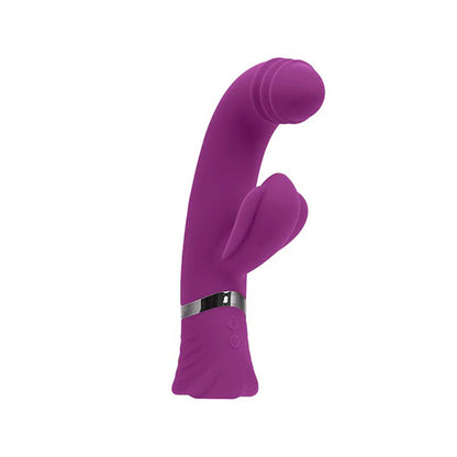 Rechargeable G-Spot Vibrator with Thrusting Head & Clitoral Wing – Purple