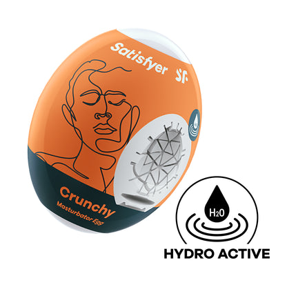 Satisfyer Masturbator Egg Crunchy Orange - Male Stroker Sleeve