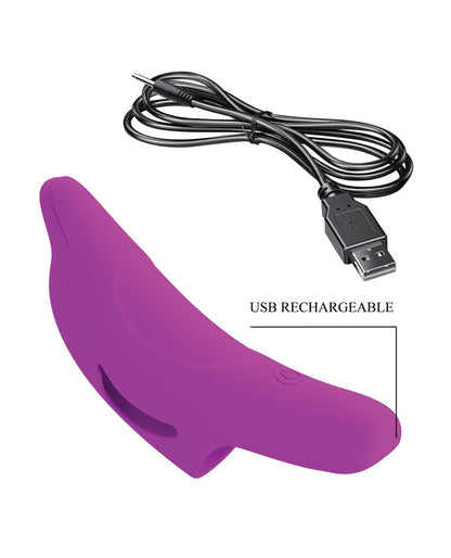 Dolphin Honey Finger Vibrator - Fuchsia Clitoral Stimulator