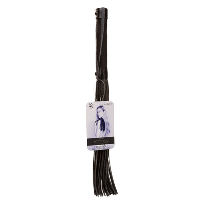 25.5" Suede Flogger Whip - Nocturnal Collection Black, Beginner-Friendly BDSM