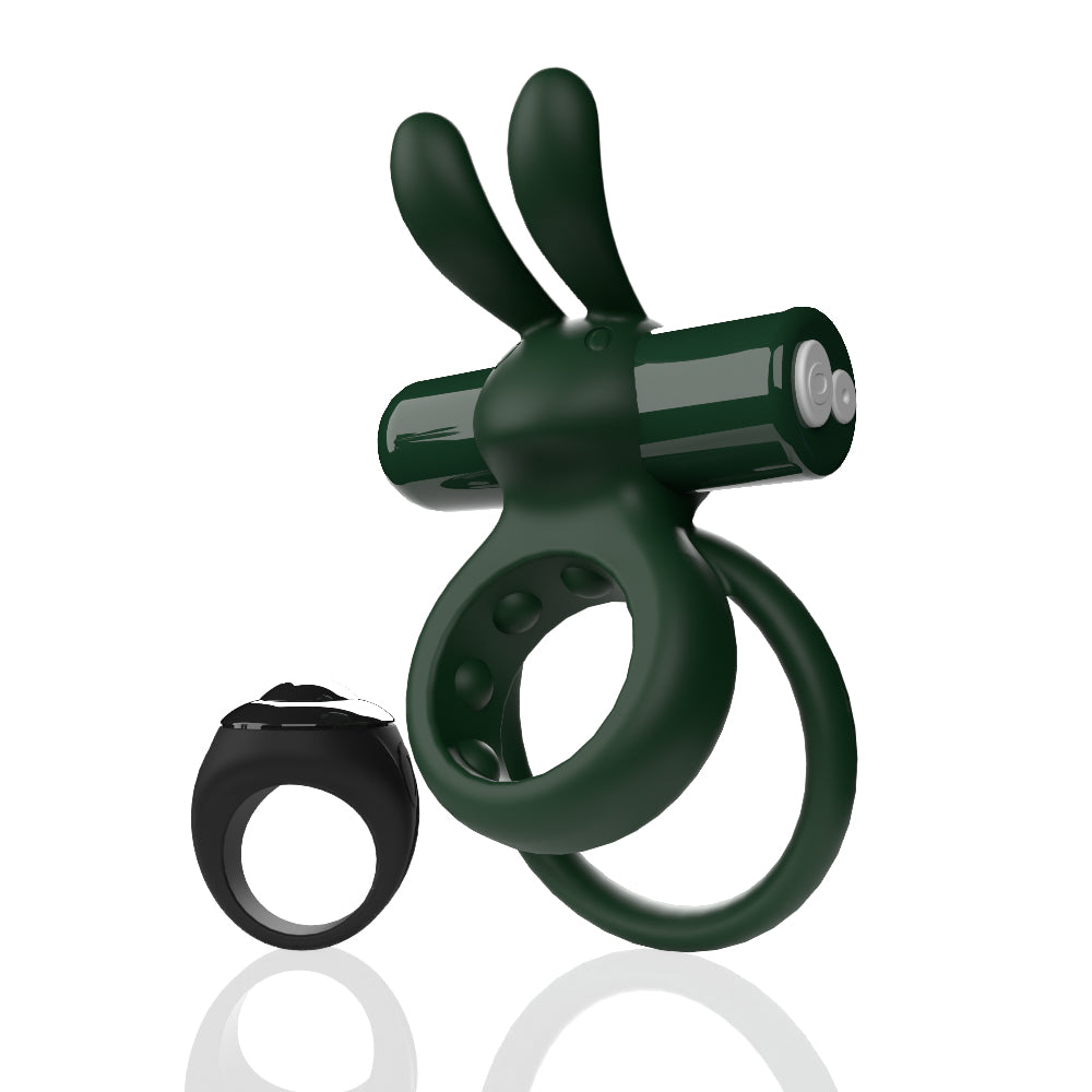 Rechargeable Remote Rabbit Cock Ring XL – Green