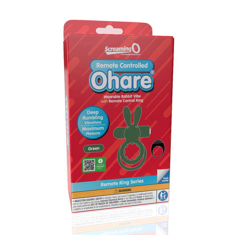 Rechargeable Remote Rabbit Cock Ring XL – Green
